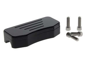 Handlebar Risers Black: Handlebar Milled Top Clamp with Hidden Bolts - Gloss Black. - Wild 1 Handlebars