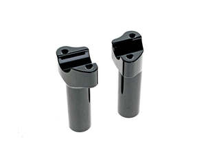 Handlebar Risers Black: 4-1/2in. Tall Risers - Gloss Black. Fits 1in. Handlebar - LA Choppers