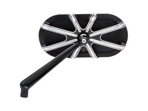 Mirrors Black: 10-Gauge Caged Series Mirror - Black. Fits Left. - Arlen Ness