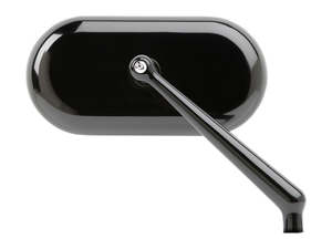 Forged Oval Mirror - Black. Fits Right. - Arlen Ness