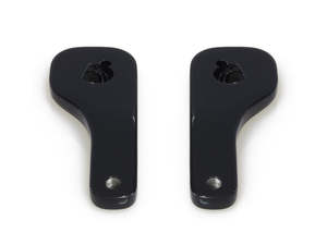 Mirrors Black: Mirror Drop-Down Brackets - Black. Fits Street Glide and Ultra Glide 2014up. - LA Choppers