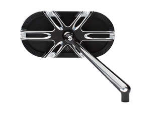 Deep Cut Caged Series Mirror - Black. Fits Right. - Arlen Ness
