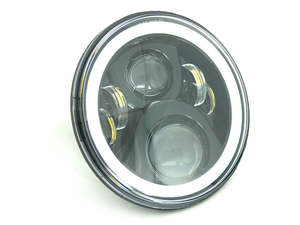 7in. LED HeadLight Insert with Halo - Black. Fts H-D, Indian Chief Classic & Dar&hellip;
