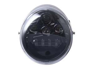 Headlights Black: 5-3/4in. LED HeadLight Insert with DRL - Black. Fits Night Rod Special 2012-2017 & Muscle 2009-2017. - Hoglights