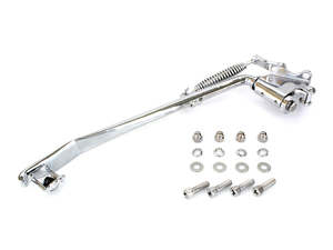 Engine Mounts Jiffy Stands: Jiffy Stand Kit - Chrome. Fits Softail 1989-2006 & Retro-Fits 4Spd Big Twin 1936-1986 - Rollies Speed Shop