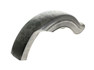 Rear Universal Fat Bob Style Fender with Left Side Chain Cut Away - Raw - V-Factor