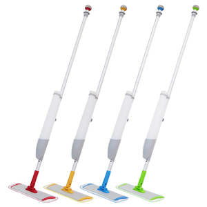 Floor: Flat mop with inbuilt spray feature - BLUE/GREEN/YELLOW/RED