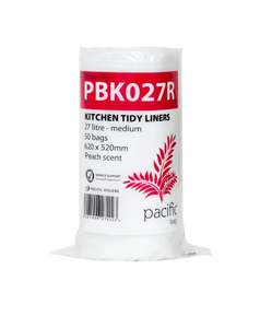 Pacific 27L Kitchen Tidy Liner - Roll of 50 Bags