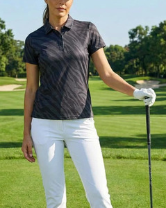 Womens Clothing: Reign Ladies Polo - Zebra - S - 4XL