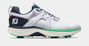 Mens: FootJoy Hyperflex Mens Shoe |  White Navy Green
