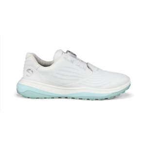 Ecco Womens LT1 BOA Golf Shoe - White / Blue