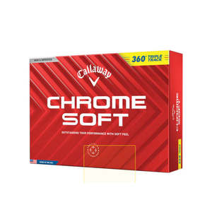 Golf Balls: Callaway Chrome Soft '24 360 Triple Track Golf Ball - Yellow