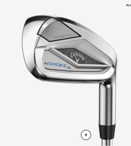 Irons: Callaway Paradym AI Smoke HL Irons - 5 - PW Ladies Graphite