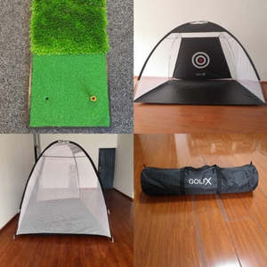 Training Aids: At Home Training Package - Practice Net and Portable Range Mat