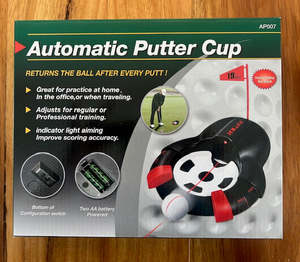 Putting: Automatic Putter Cup with flag