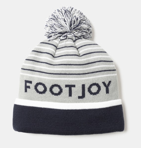 FootJoy Striped Pom Pom Beanie | Grey