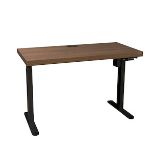 Office Desks: Asti Electrtic Standing Desk, Golden walnut Top /Black Stand, 1.4M