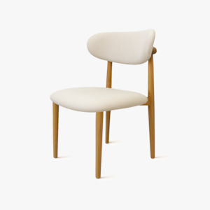 Cento Dining Chair, Wood & Beige, Set of 2