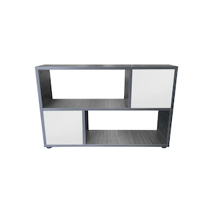 Parete 2-Tier Shelving, Slate Grey & White
