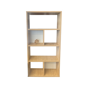 Bookcases: Parete 4-Tier Shelving, Oak & White