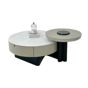 Living Room Furniture: Ceselli Microcrystalline stone Round Coffee table