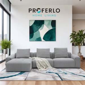 Sofas: Bosa Lux sectional sofa with adjustable chaise, Grey White