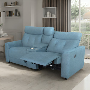 Sofas: Home Theater Sofa, Blue