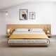 Masa Japanese Bed Base with Headboard , Queen, Oak