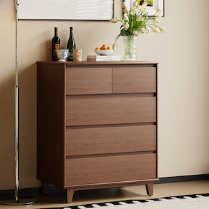 Arezzo 3 over 2 Tallboy, Claro Walnut