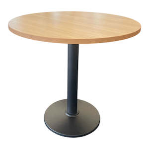 Coffee Tables: Lerici Round Coffee table, Red oak/Black, 800x800x750mm