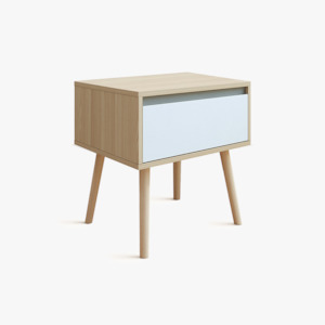 Bedside Tables: Corte bedside table, Oak & White