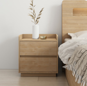 Turin Bedside Table, Wood