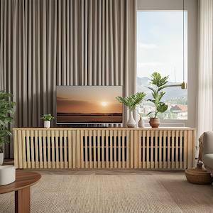 Tv Stands: Anzio TV Stand, Oak