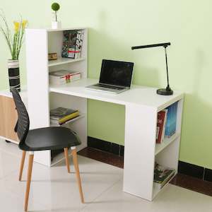 Trento L Shaped Office Desk, White