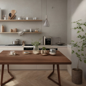 Dining Tables: Tursi Dining table, 1.8M, Gold Walnut