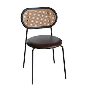 Dining Chairs: Mira Dining Chair, Black/brown, Set of 5