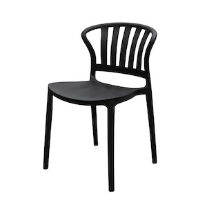 Sacile Stackable Dining Chair, Black, Set of 4