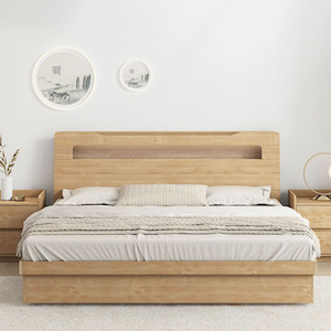 Doria Storage Bed frame, Queen, Oak