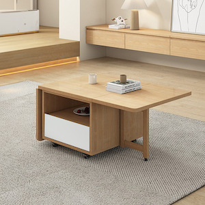 Living Room Furniture: Parma Extendable Coffee Table, Oak
