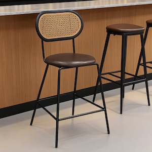 Mira Bar Chair, Black/brown, Set of 3
