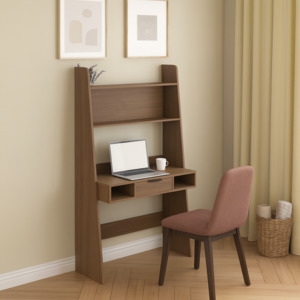 Polia Office Desk with Shelf