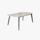 Italian Dining table, 1.8M, Light Grey & Black