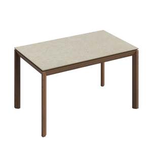 Arezzo Standard Dining Table with Ceramic Top, Claro Walnut/Beige 1.8M