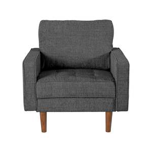 Uta One Seater Sofa, Carbon Black