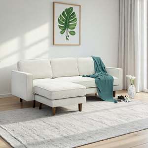 Products: Forio Fabric 3-Seater sofa with Ottoman, Beige