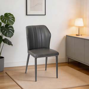 Dining Chairs: Biella Dining Chair, Dark Grey, Set of 2