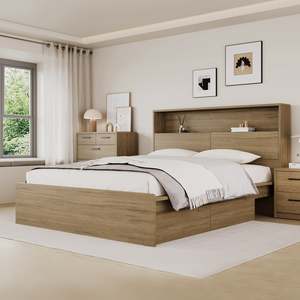 Platsa Storage Bedframe with 2 underneath Drawer, King