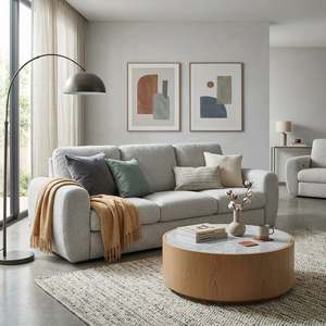 Orvieto Three Seater Sofa, Grey