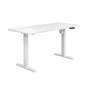 Office Desks: Edge Electric Standing Desk, White, 1.4M