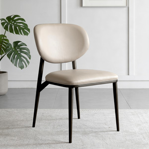 Alife PU Dining Chair, Beige, Set of 2